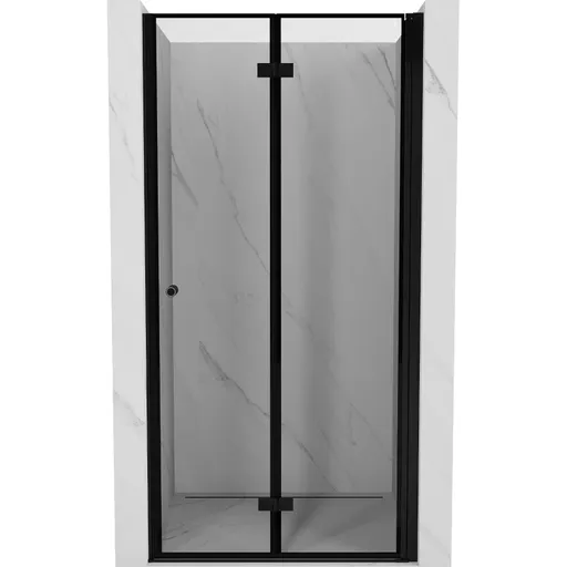 MEXEN - MIST dverná časť zalamovacia 70x200 cm 6mm čierna, okraj, pravé 8A6-070-000-70-70-P