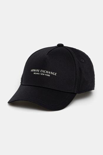 Bavlnená šiltovka Armani Exchange čierna farba, XM001694 AF15502