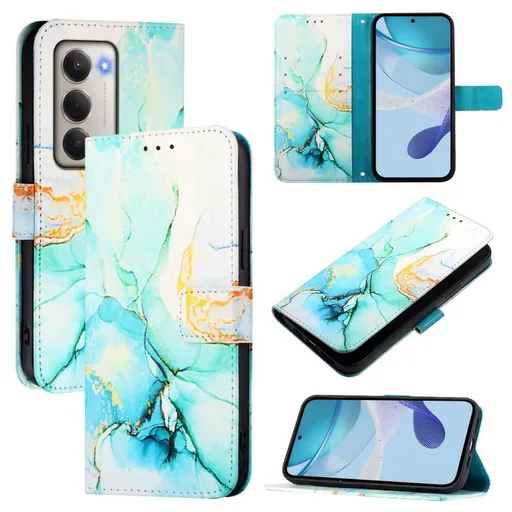 ART MARBLE Peňaženkový kryt pre Xiaomi Redmi 15 / Redmi 15 5G GREEN