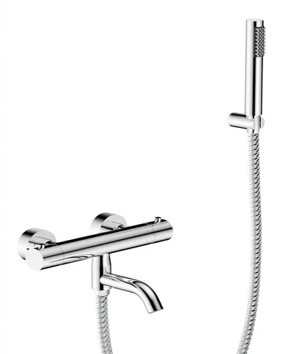 BESCO - Nástenná termostatická vaňová batéria VEO chróm s príslušenstvom BABWVSTCH