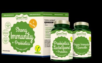 GREENFOOD NUTRITION Strong Immunity & Probiotics + Pillbox 2 x 60 kapsúl