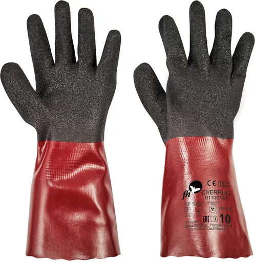 CHERRUG FH rukavice PV čierna/červená 9