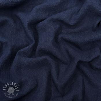 Bavlnená látka SLUB WASHED navy
