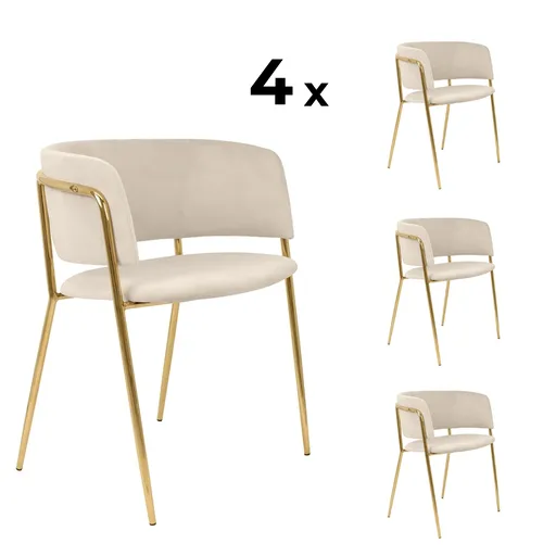 ArtKing Jedálenské stoličky DELTA | béžová 4 kusy