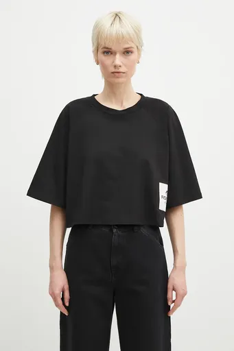 Bavlnené tričko Fiorucci Logo Label Cropped Padded