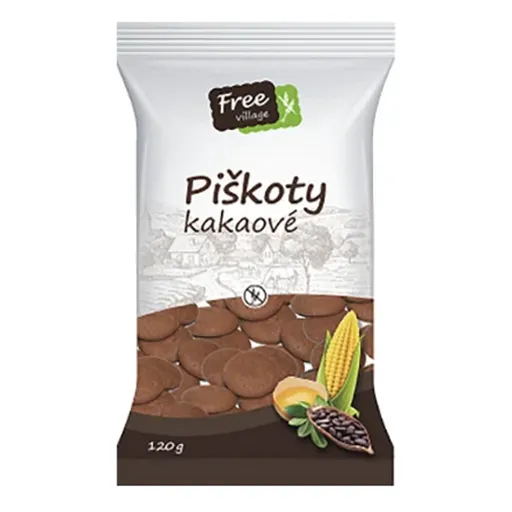 FREEVILLAGE Piškóty kakaové bez lepku 120 g