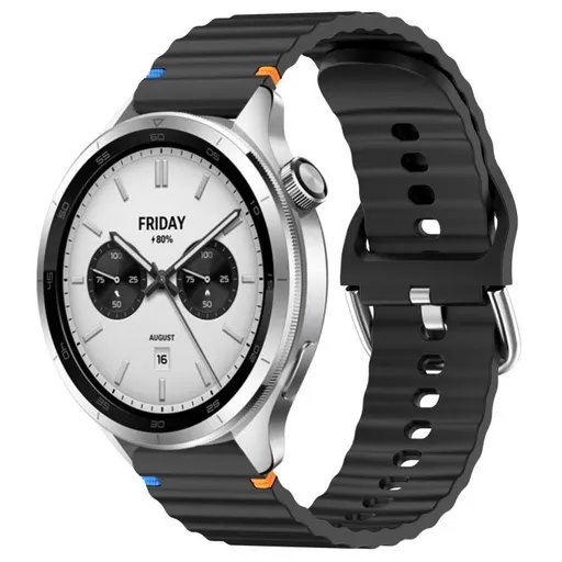 WAVY Silikónový remienok pre Xiaomi Watch S4 čierny