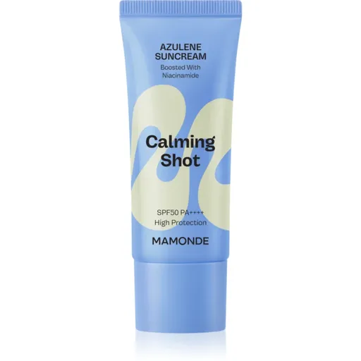 MAMONDE Calming Shot Azulene Suncream ochranný pleťový krém s upokojujúcim účinkom SPF 50+ 35 ml