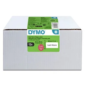 Dymo 2234183, 89mm x 41mm, menovky, odnímateľné, biele, originálne papierové štítky, 12 x 300 ks