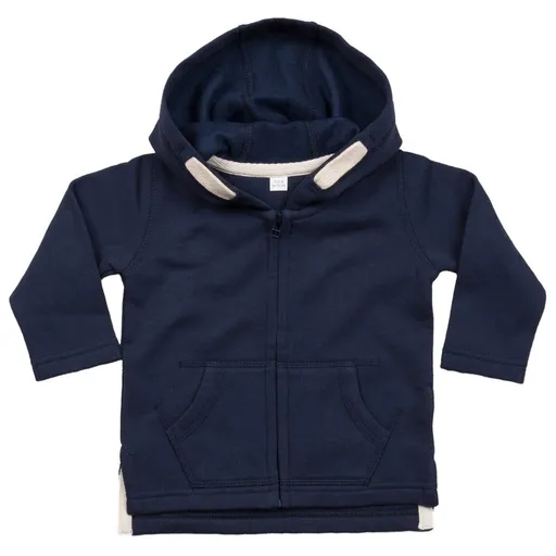 Babybugz Detská mikina na zips s kapucňou - Námornícka modrá | 2-3 roky