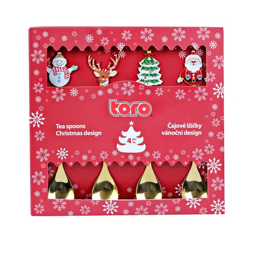 Čajová lyžička TORO 4ks vianočný MIX