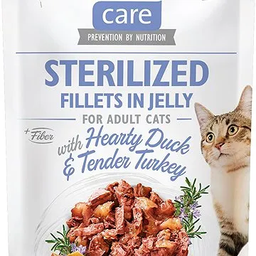 Brit Care Cat Sterilized Fillets in Jelly with Hearty Duck & Tender Turkey 85 g (8595602540549)
