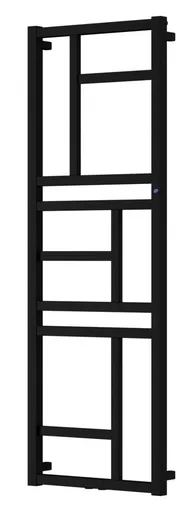 Instalprojekt - Kúpeľňový radiátor MONDRIAN - Farba radiátora - Čierna, Pripojenie radiátora - Stredové 50 mm, Rozmer radiátora - 500 x 1140 mm, výkon 417 W RADMON501131SP