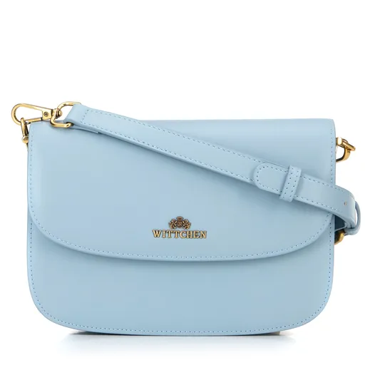 Dámska crossbody z prírodnej kože modrá 100-4E-214-N