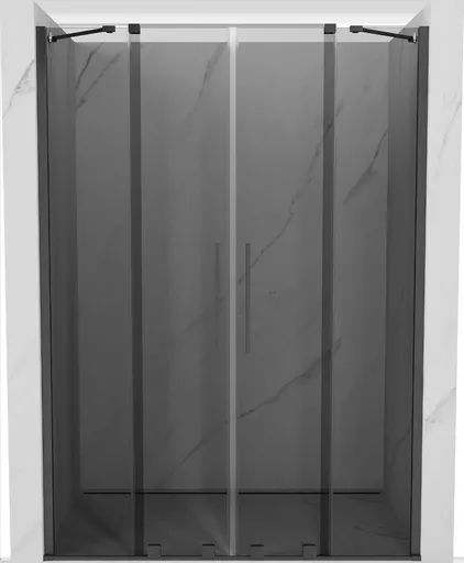 MEXEN/S - Velar Duo posuvné sprchové dvere 160, grafit, grafit kartáčovaná 871-160-000-42-66