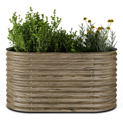 Blumfeldt High Grow vyvýšený záhon, 913 L, Ergonomický, Odolný voči poveternostným vplyvom, Oválny