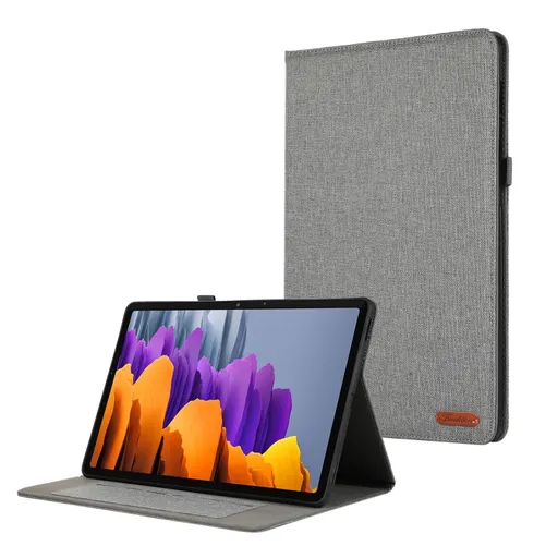FABRIC Zaklápací kryt pre Samsung Galaxy Tab S9 FE / Tab S10 FE / Tab S10 Lite šedý