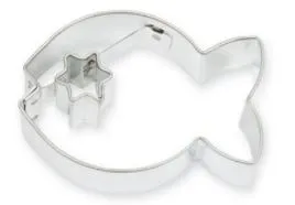 SMOLÍK COOKIE - Vykrajovačka ryba/hviezda pocínovaná, 4,5cm