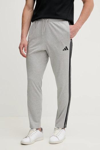 Tepláky adidas Essentials šedá farba, melanžové, JE6428