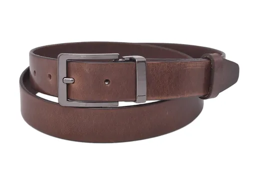 Pánsky kožený opasok 748-30-02 tmavohnedý
