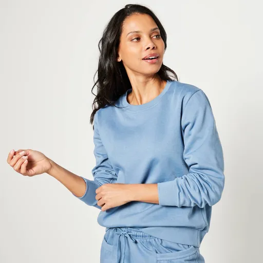 Moltonová mikina s okrúhlym výstrihom