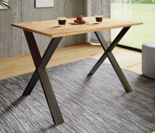 VCM Jídelní stůl Xona 140x50 X-nohy, dub medový