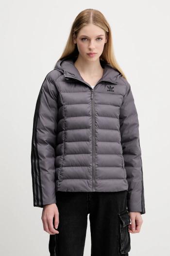 Bunda adidas Originals Slim Jacket šedá farba, prechodná, JX2938