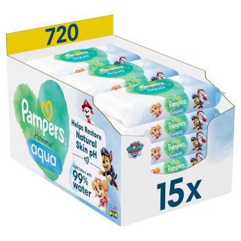 PAMPERS Harmónia Aqua Detské čistiace obrúsky 720 ks
