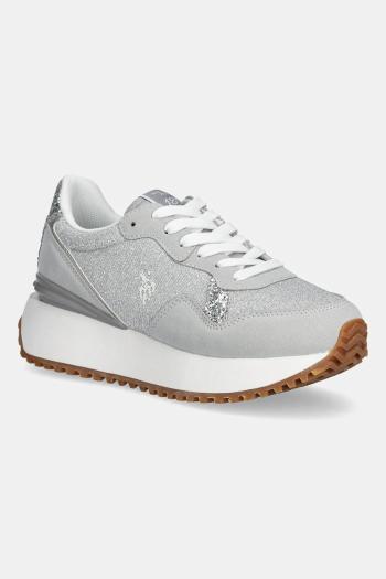 Tenisky U.S. Polo Assn. BAYLE strieborná farba, BAYLE003W/5NU1