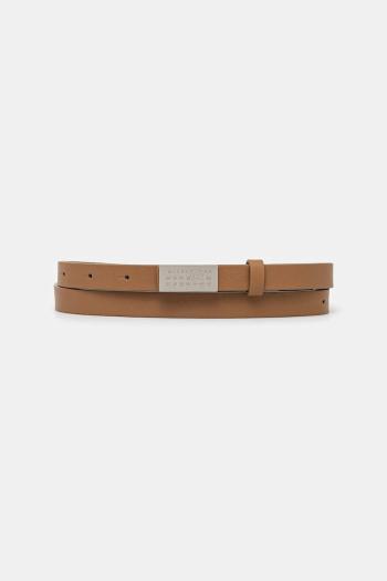Kožený opasok MM6 Maison Margiela dámsky, hnedá farba, SA5TP0011