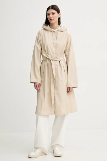 Bunda Rains A-Line Longer W Jacket W3 dámska, béžová farba, prechodná, 12040
