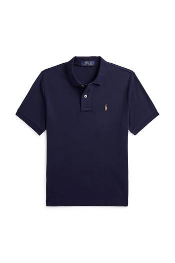 Bavlnené polo tričko Polo Ralph Lauren tmavomodrá farba, 323952431001