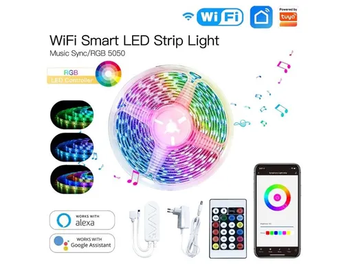 Smart LED pásik 24V RGB MOES LED Light Strip 5m WiFi Tuya