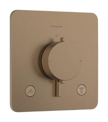 Sprchová a vaňová batéria Hansgrohe Ecostat Comfort Q bez podomietkového telesa kartáčovaný bronz 33713140