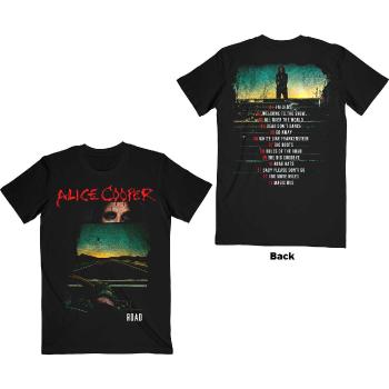 Alice Cooper tričko Road Cover Tracklist Čierna XXL