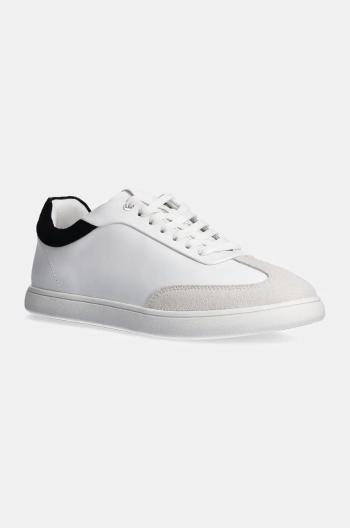 Kožené tenisky Calvin Klein LP CUPSOLE LACE UP LTH MIX biela farba, HW0HW02208