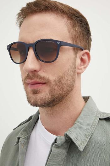 Slnečné okuliare Emporio Armani pánske, tmavomodrá farba