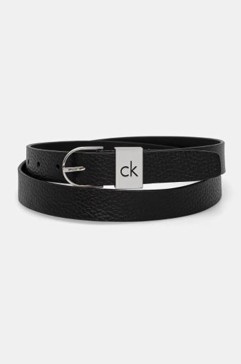 Kožený opasok Calvin Klein dámsky, čierna farba, K60K612856