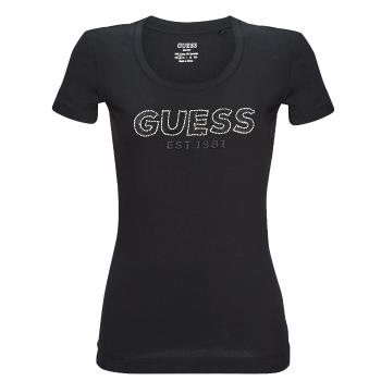 Guess  SS RN MESH LOGO TEE  Tričká s krátkym rukávom Čierna