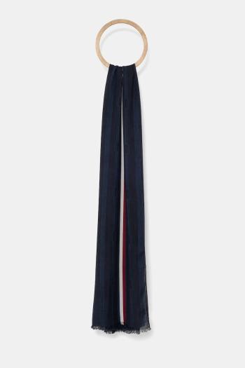 Šál Tommy Hilfiger dámsky, tmavomodrá farba, jednofarebný, AW0AW17345