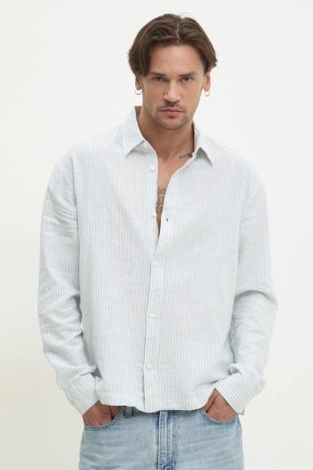 Ľanová košeľa Hollister Co. pánska, regular, s klasickým golierom, KI325-5072
