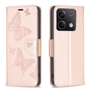 ART BUTTERFLY Peňaženkový obal pre Xiaomi Redmi Note 13 ružovozlatý