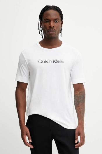 Tričko Calvin Klein Performance pánske, biela farba, s potlačou, LVGMS5K183