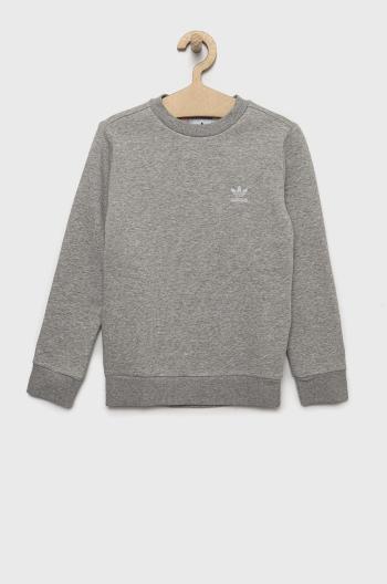 Detská mikina adidas Originals šedá farba, melanžová