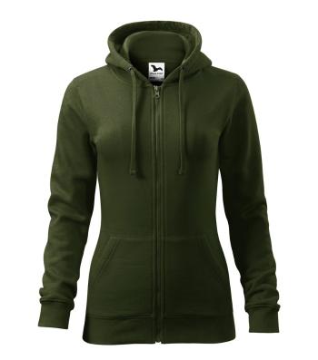 MALFINI Dámska mikina Trendy Zipper - Military | M
