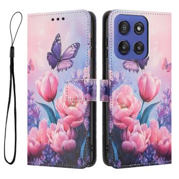 ART Peňaženkový kryt pre Motorola Edge 60 / Edge 60 Fusion PINK FLOWER