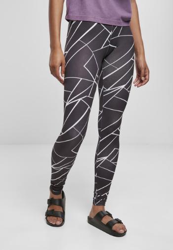 Urban Classics Ladies AOP Leggings geometric black - XS