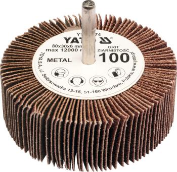Lamellás korong Yato Lamellar tárcsa sugárirányú 80x30 P-150, tengely 6 mm