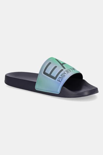 Šľapky EA7 Emporio Armani dámske, šedá farba, AF15118.7X000108