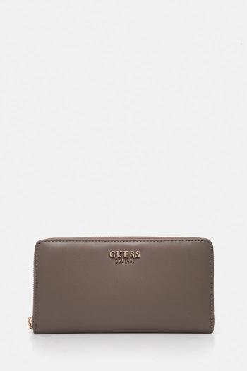 Peňaženka Guess LAUREL dámska, hnedá farba, SWVC85 00163